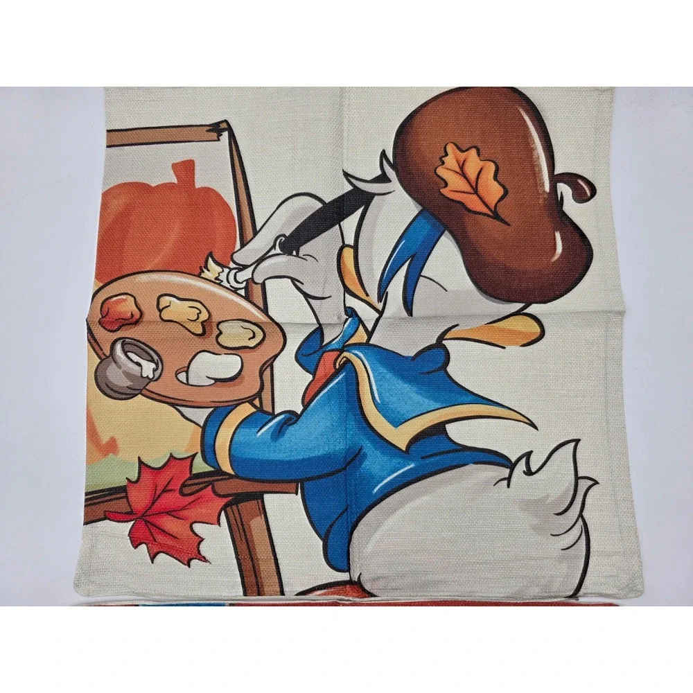 Disney Donald Duck‎ Mickey Mouse Fall Autumn Pillow Covers Set 2 Farmhouse